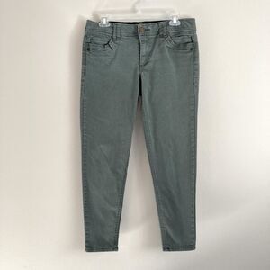 Democracy Ab Technology Gray Stretch Denim Pants Mid-Rise Skinny Size 8